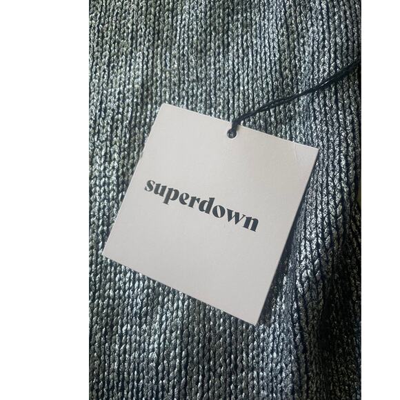 New w/ Flaw Superdown Marla Metallic Womens Sweater Size Small - Picture 2 of 4